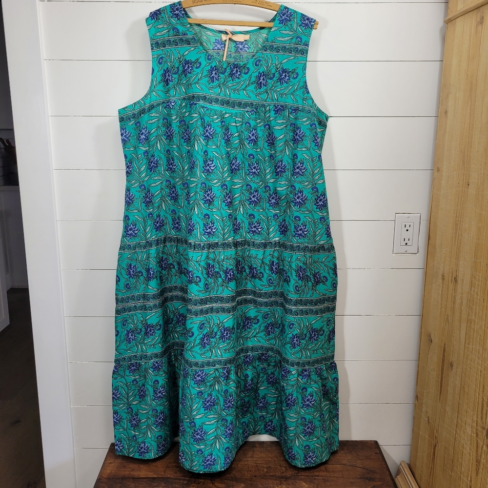 Floral Green Midi Dress